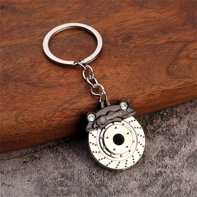 Picture of Automotive Keychain Brake Disc Wheel Keychains - Metal Car Modification Discs Keyring