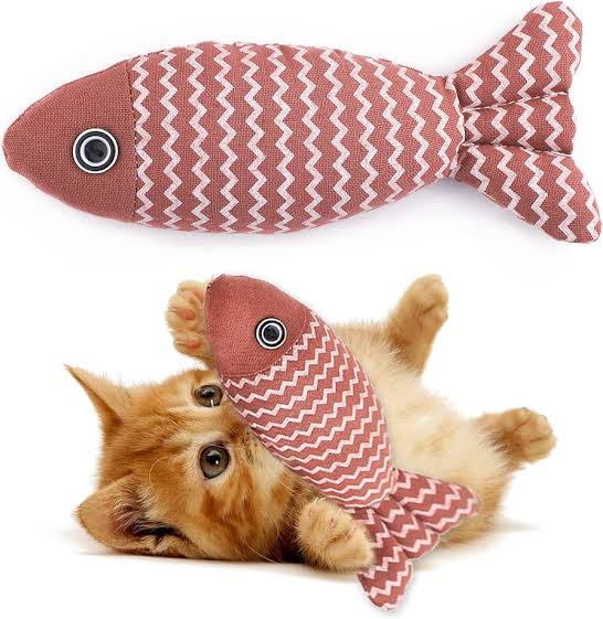 Picture of Interactive Fish Toy for Cats, Catnip Fish, Fish Shaped Cat Toy, Cat Toy with Catnip