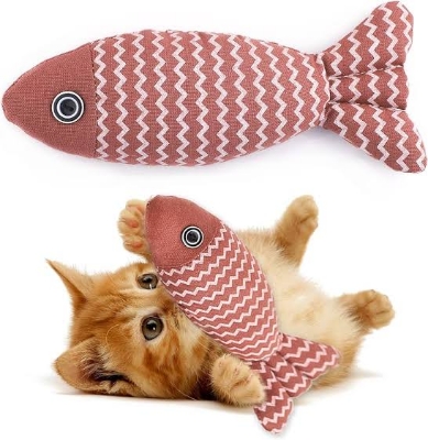 Picture of Interactive Fish Toy for Cats, Catnip Fish, Fish Shaped Cat Toy, Cat Toy with Catnip