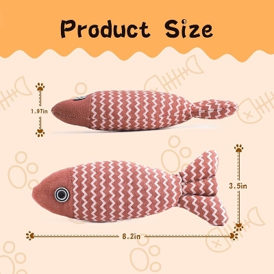 Picture of Interactive Fish Toy for Cats, Catnip Fish, Fish Shaped Cat Toy, Cat Toy with Catnip