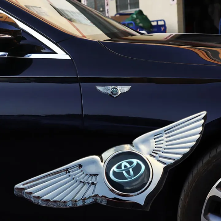 Picture of 1PC Car Trunk Badge Decal Wing Metal Emblem Front Hood Sticker Auto Accessories for Toyota