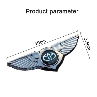Picture of 1PC Car Trunk Badge Decal Wing Metal Emblem Front Hood Sticker Auto Accessories for Toyota