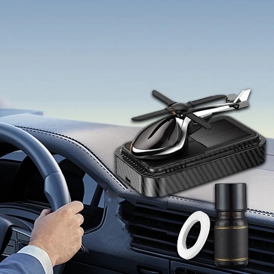 Picture of Solar Airplane Car Fragrance Essential Oil Diffusers Automotive Interior Universal Decorative Accessories, Mute Car Perfume, Silver