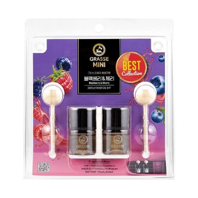 Picture of 2 Pack Bullsone Diffuser Natural Home Car Air Freshener, Luxury Car Perfume, Vent Clip Type - Blackberry & Cherry Scent