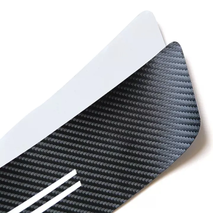 Picture of Car Trunk Sill Protector Strip Threshold Rear Bumper Guard Protection Pad Anti-scratch Corbon fiber Sticker Decals film Durable Protective Self-adhesive For all Toyota models