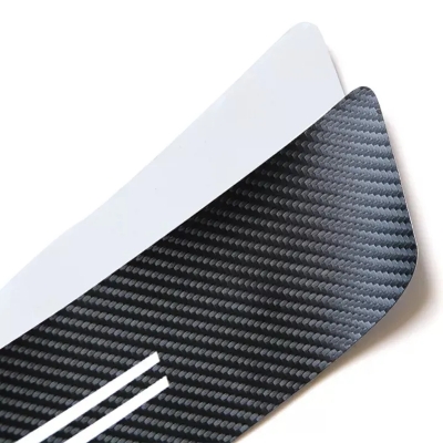 Picture of Car Trunk Sill Protector Strip Threshold Rear Bumper Guard Protection Pad Anti-scratch Corbon fiber Sticker Decals film Durable Protective Self-adhesive For all Toyota models
