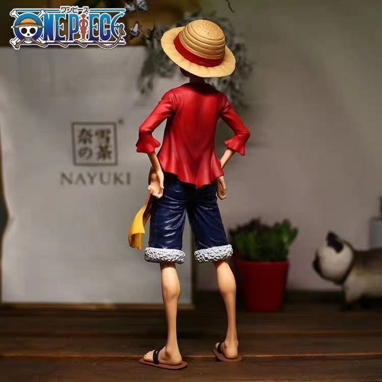 Picture of Anime One Piece Figure 27cm, Smiling Monkey D. Luffy Figure, Two Faces Changeable, PVC Statue Figure with Box