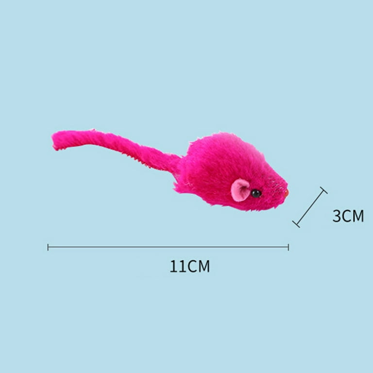 Picture of 1Pcs Mixed Color Fake Plush Mouse Pet Cats Teaser Sound Squeaky Chewing Toy