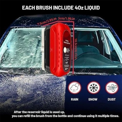 Picture of Automotive Oil Film Cleaning Brush, Glass Cleaning Board, Car Glass Oil Film Removal Cleaner, Powerful Windshield Cleaner & Oil Film Remover, Enhance Visual Effect of Windshield