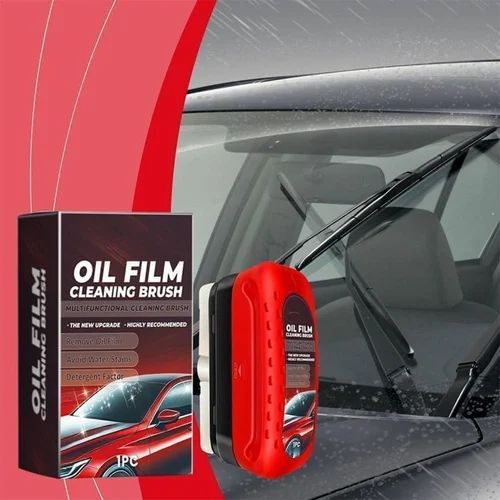 Picture of Automotive Oil Film Cleaning Brush, Glass Cleaning Board, Car Glass Oil Film Removal Cleaner, Powerful Windshield Cleaner & Oil Film Remover, Enhance Visual Effect of Windshield