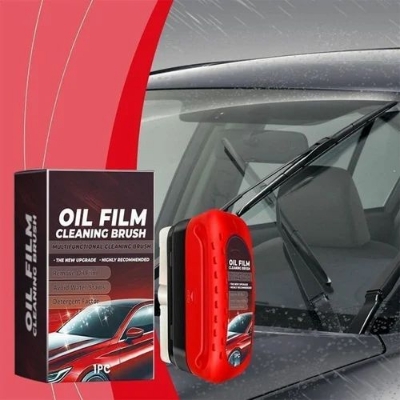 Picture of Automotive Oil Film Cleaning Brush, Glass Cleaning Board, Car Glass Oil Film Removal Cleaner, Powerful Windshield Cleaner & Oil Film Remover, Enhance Visual Effect of Windshield