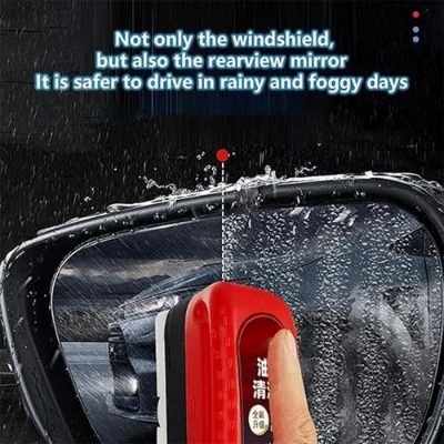 Picture of Automotive Oil Film Cleaning Brush, Glass Cleaning Board, Car Glass Oil Film Removal Cleaner, Powerful Windshield Cleaner & Oil Film Remover, Enhance Visual Effect of Windshield