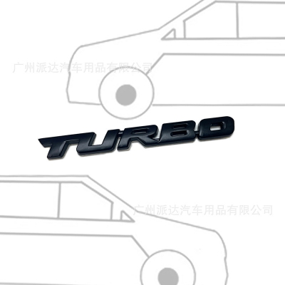 Picture of 1pcs 3D TURBO Emblem Car Side Fender Rear Trunk Metal Badge Decals