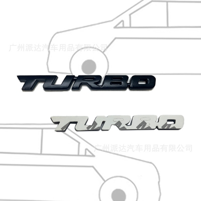 Picture of 1pcs 3D TURBO Emblem Car Side Fender Rear Trunk Metal Badge Decals