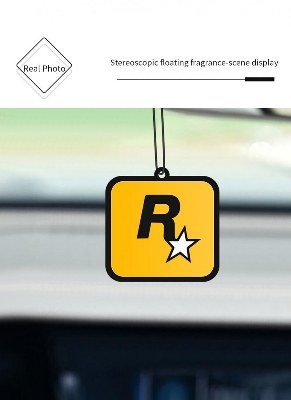 Picture of Car Fragrance R Star Pendant Air Freshener Car Rear View Hanging Long-Lasting Aromatherapy Fragrance Tablets Car Deodorization