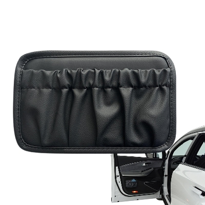 Picture of Universal Stowing Tidying Leather Car Storage Net Bag Automotive Pocket Car Back Car Organizer Purses Car Accessories