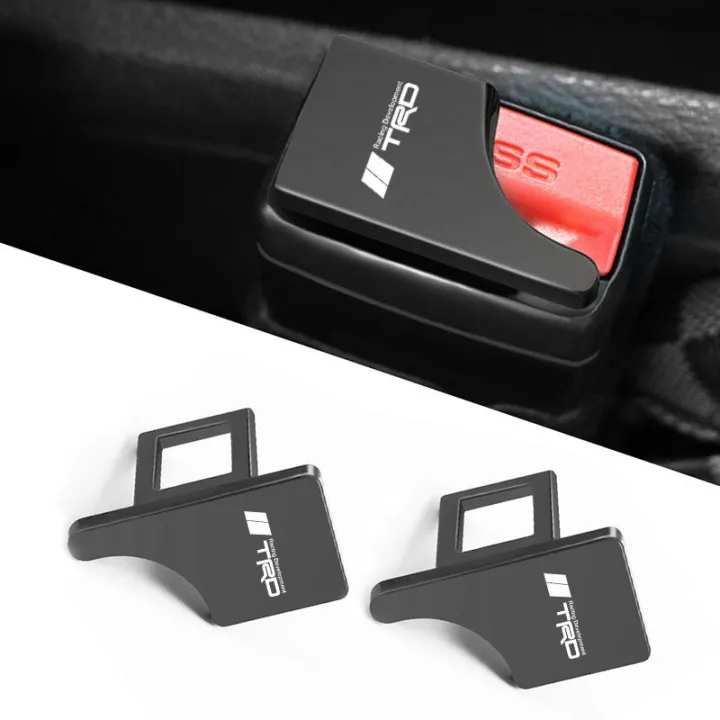 Picture of 2pcs TRD Car Seat Belt Buckle Clip Alarm Eliminator Alarm Stopper Se