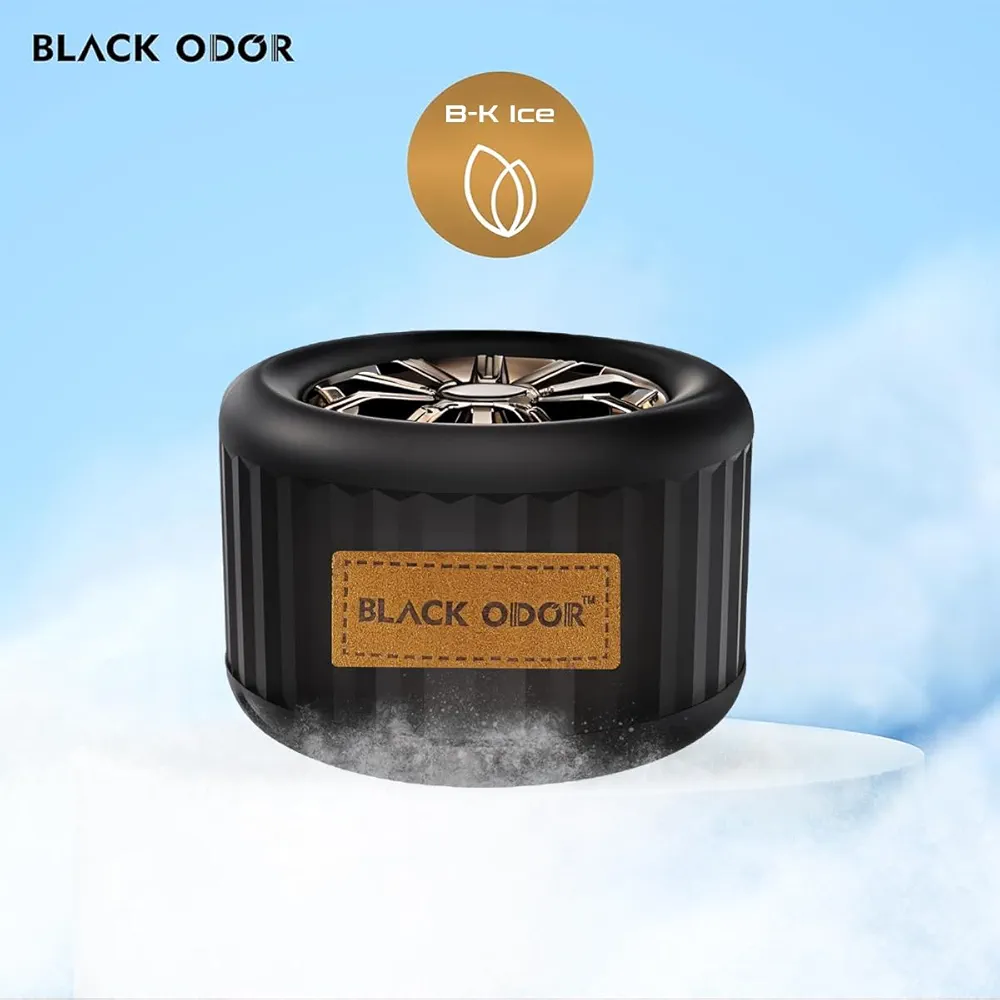 Picture of Lucky Wheel Black ODOR Car Air Freshener - Essential Oil Perfume for Vehicles - Pleasant Scents - Long-Lasting Dashboard Fragrance - Air Vent & Interior Aroma Diffuser (BLACK ICE)