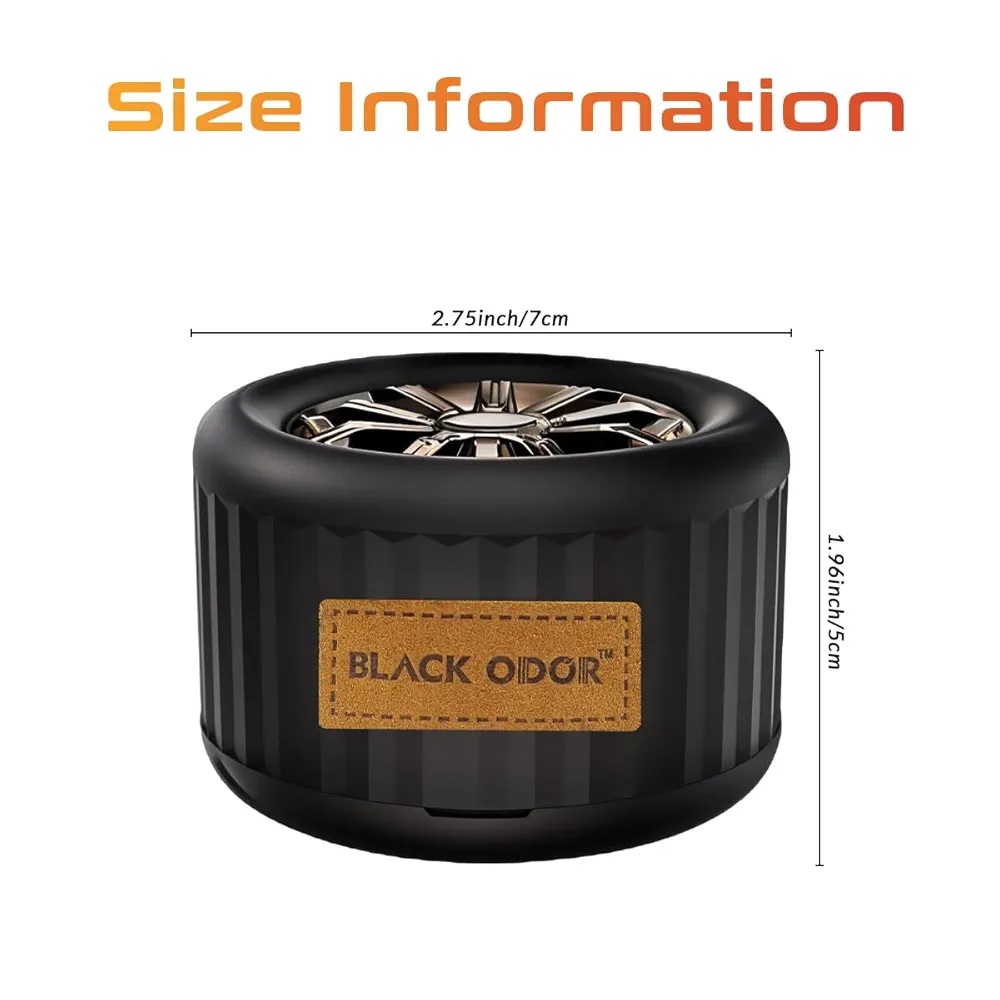 Picture of Lucky Wheel Black ODOR Car Air Freshener - Essential Oil Perfume for Vehicles - Pleasant Scents - Long-Lasting Dashboard Fragrance - Air Vent & Interior Aroma Diffuser (BLACK ICE)