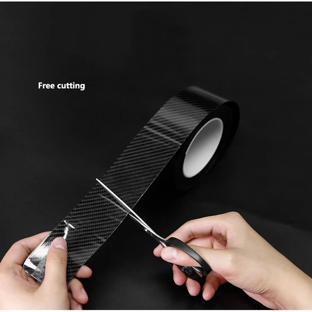 Picture of Car Sticker Carbon Fiber Door Sill Protector Scuff Trim Accessories 300CMx5CM