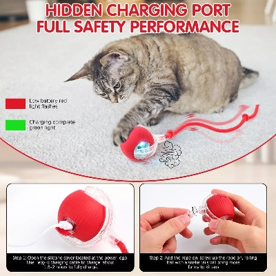 Picture of Automatic Rolling Ball Smart Cat Dog Toy Electric Pet Self-moving Kitten Game