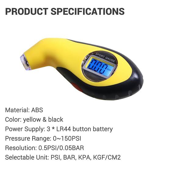 Picture of LCD Digital Tire Pressure Gauge Auto Car Truck Air PSI Meter Tester Tyre Gage