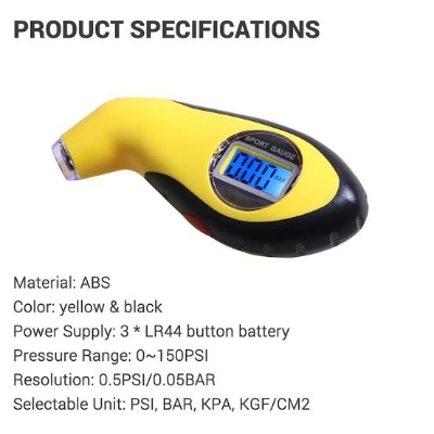Picture of LCD Digital Tire Pressure Gauge Auto Car Truck Air PSI Meter Tester Tyre Gage