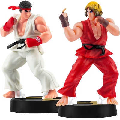 Picture of 2PCS Solid PVC Street Fighter Hero Figure Ken Masters & Ryu Action Figure Set 9.5cm