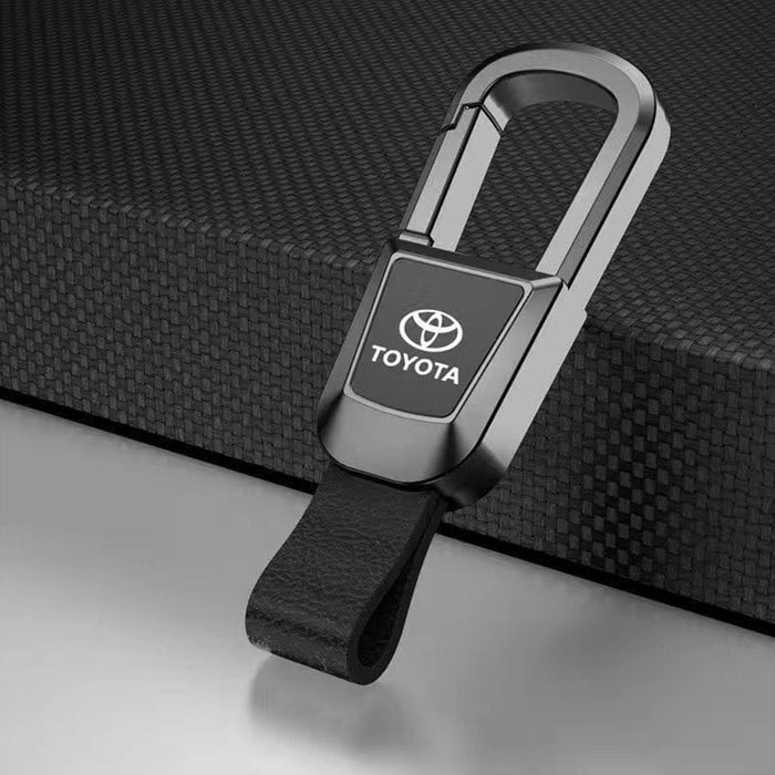 Picture of Leather Keychain Alloy Metal Keyring key with Toyota logo