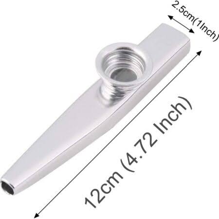 Picture of Kazoo Flute Aluminum Alloy Portable Metal Professional Playing Level Kazoo silver