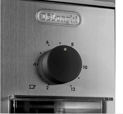 Picture of Delonghi Stainless Steel Burr Coffee Grinder, Silver