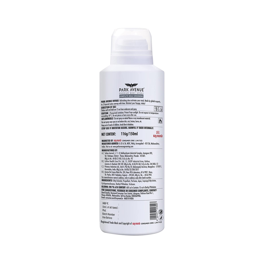 Picture of Park Avenue Signature Collection Body Spray -Voyage

(150ml)