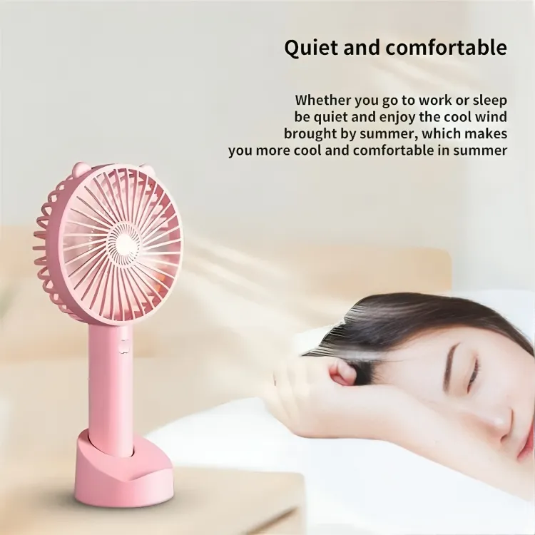 Picture of Plastic Mini USB Rechargeable Hand Fan for Portable Fan,
