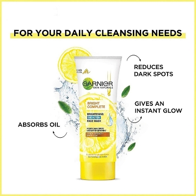 Picture of Garnier Bright Complete Vitamin C Face Wash,100g