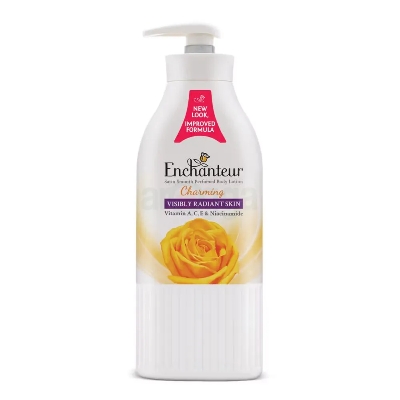 Picture of International Malaysian Product Enchanteur Perfume body lotion Charming Satin Smooth Aloe vera & Olive Butter For Used male /female 500 Ml