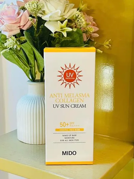 Picture of Mido Anti Melasma Collagen UV 50+ Sun Cream - 70ml For Protecting your Skin From UV Rays