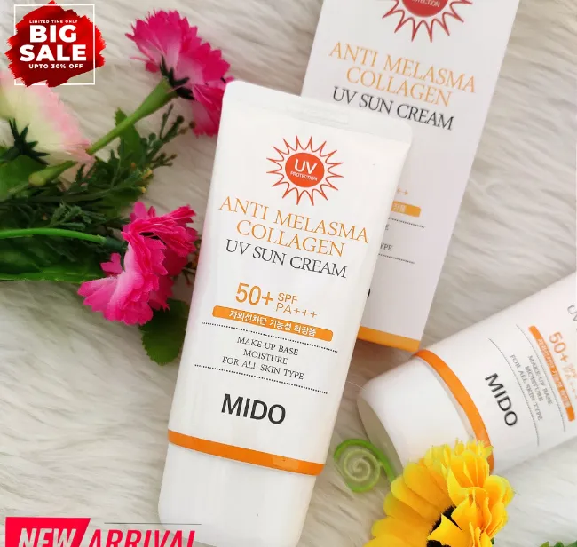 Picture of Mido Anti Melasma Collagen UV 50+ Sun Cream - 70ml For Protecting your Skin From UV Rays
