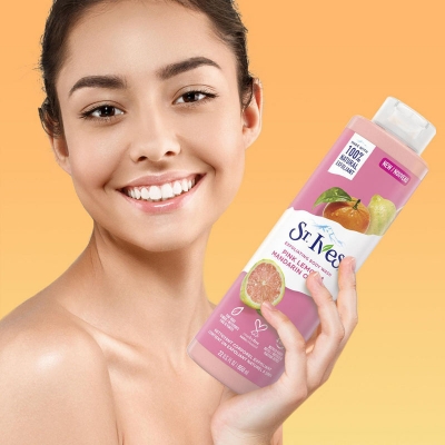 Picture of International USA product St. Ives Exfoliating Body Wash Pink Lemon & Mandarin Orange 650ml