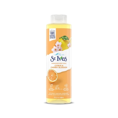 Picture of International USA product ST Ives Citrus & Cherry Blossom Shower gel body wash used for Male/ female - 650 ml