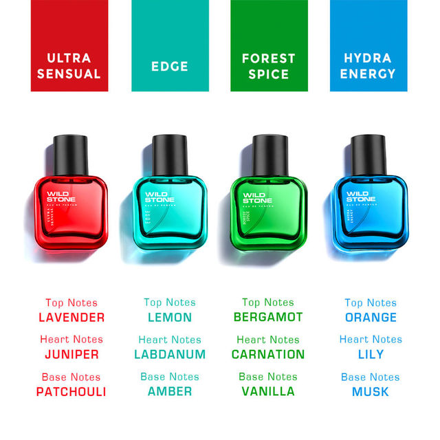 Picture of Wild Stone Edge Forest Spice Hydra Energy And Ultra Sensual Perfume Combo For Men