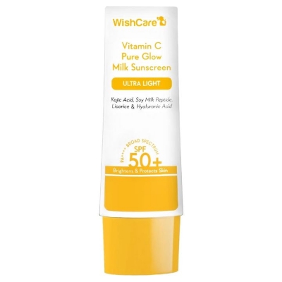 Picture of WishCare Vitamin C Pure Glow Milk Sunscreen SPF 50 PA++++ for Glowing Skin