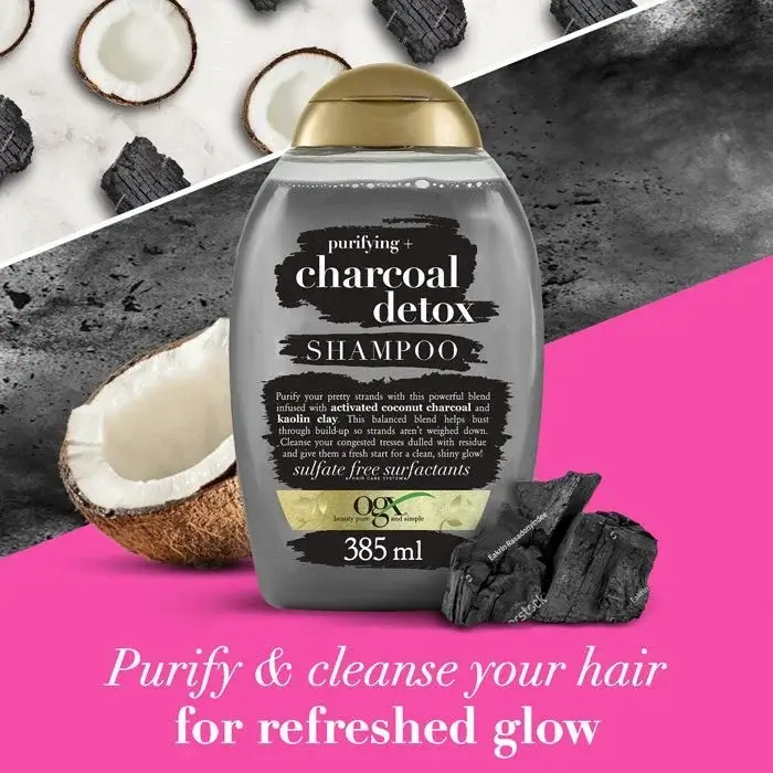 Picture of Ogx Purifying Charcoal Detox Shampoo and Conditioner