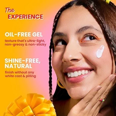 Picture of Dot & Key Mango Detan Gel Sunscreen SPF 50+ PA+++ 80g | Oil-Free, With Alpha-Arbutin & Niacinamide