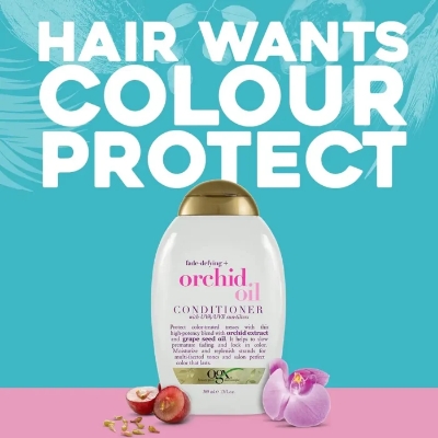 Picture of OGX Fade Defying Orchid Oil Shampoo and Conditioner