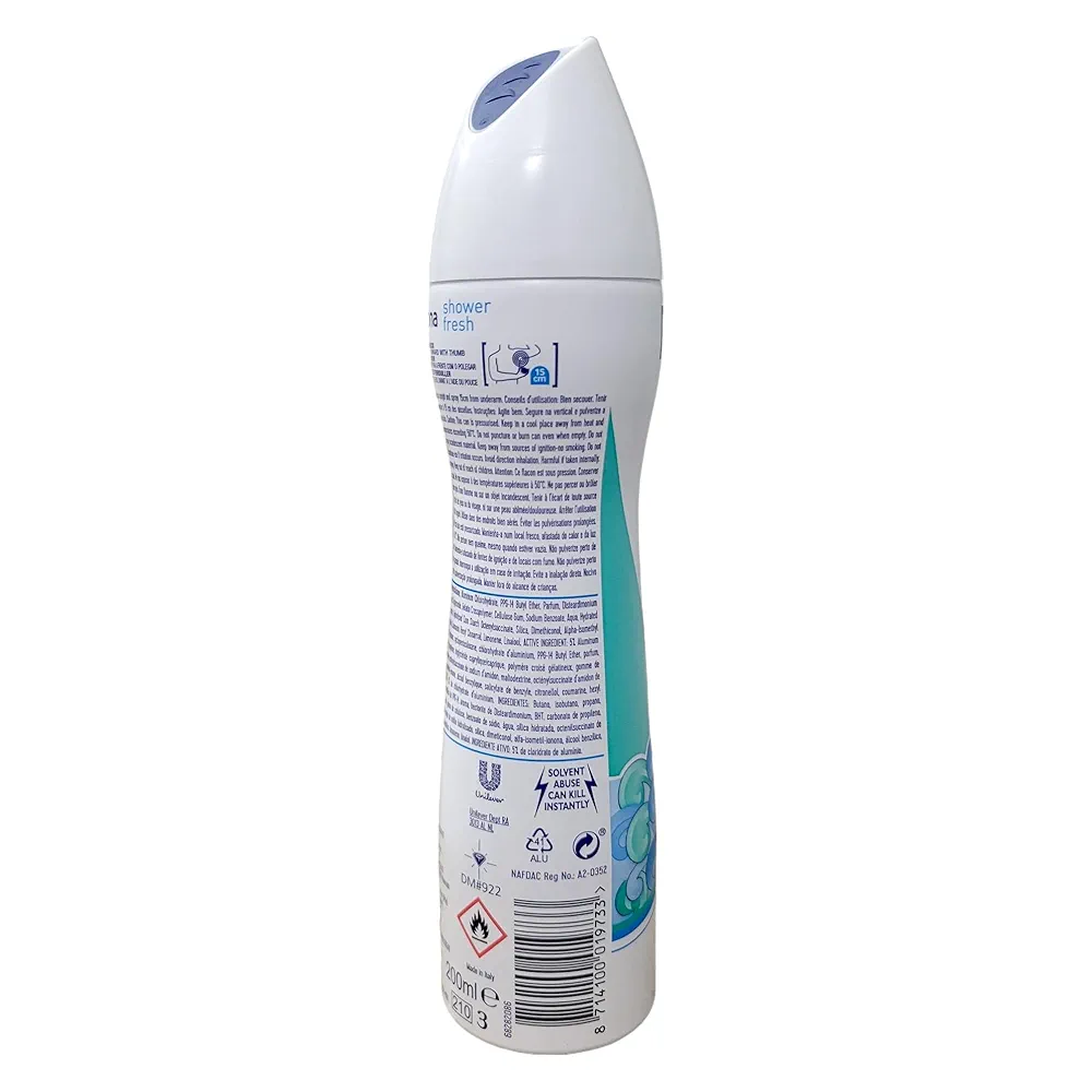 Picture of Rexona MotionSense Shower Fresh Antiperspirant Deodorant Spray for Women with 48-Hour Protection/200 ML