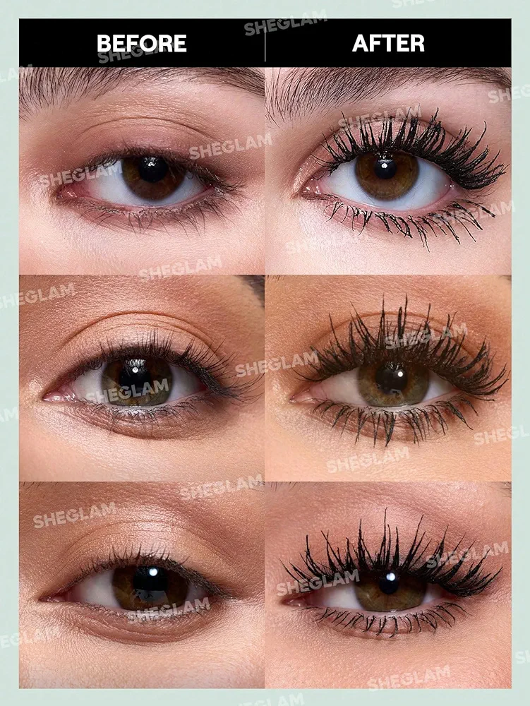 Picture of SHEGLAM 2 In 1 Black Volume and Length Waterproof Mascara Long Lasting Dual-Ended Tubing Eye Makeup