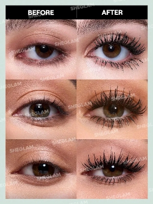 Picture of SHEGLAM 2 In 1 Black Volume and Length Waterproof Mascara Long Lasting Dual-Ended Tubing Eye Makeup