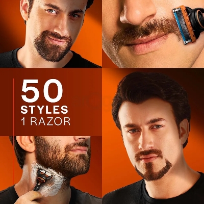 Picture of Gillette Fusion 5 Razor with Styling Black Blade & 5 Diamond Like Coated Blades