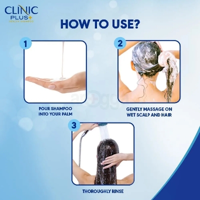 Picture of Clinic Plus+ Strong & Long Health Shampoo with Milk Protein & Multi Vitamin 1000ml