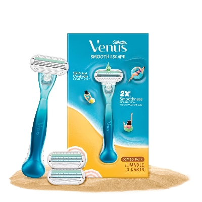 Picture of Gillette Venus Women Smooth Combo Pack | Razor Plus 3 Refills | Aloe Vera Smooth
